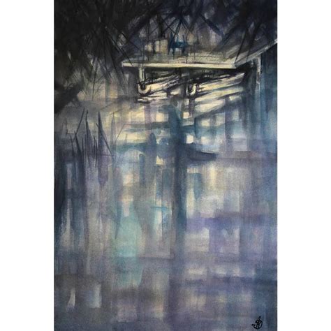 Pier Another Try Watercolor On Fabriano Hot Pressed Paper X Cm