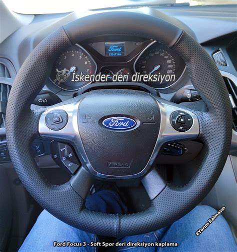 Ford Focus 3 deri direksiyon kılıfı