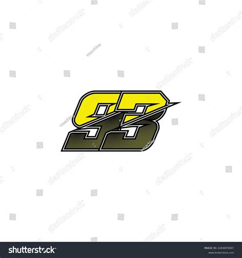 Number Vector Sports Racing Number 93 Stock Vector (Royalty Free ...