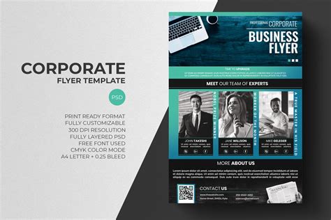 企业宣传海报传单设计模板v2 Corporate Flyer Template 设计小咖