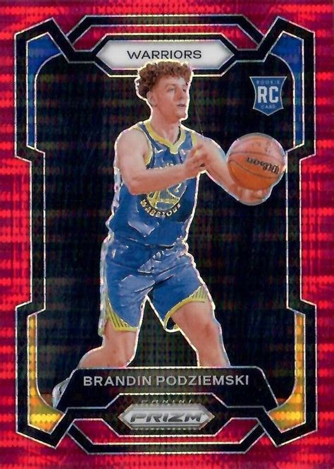 Brandin Podziemski 2023 Prizm 147 Red Seismic 299 Price Guide