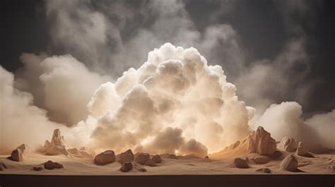 Premium Photo Massive Cloud Of Smoke And Steam Billowing From The Sky