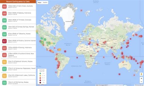 Un Mapa Donde Consultar Los Terremotos Que Han Afectado Recientemente