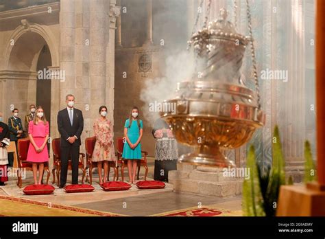 SANTIAGO DE COMPOSTELA 25 07 2021 Los Reyes Felipe VI Y Letiza