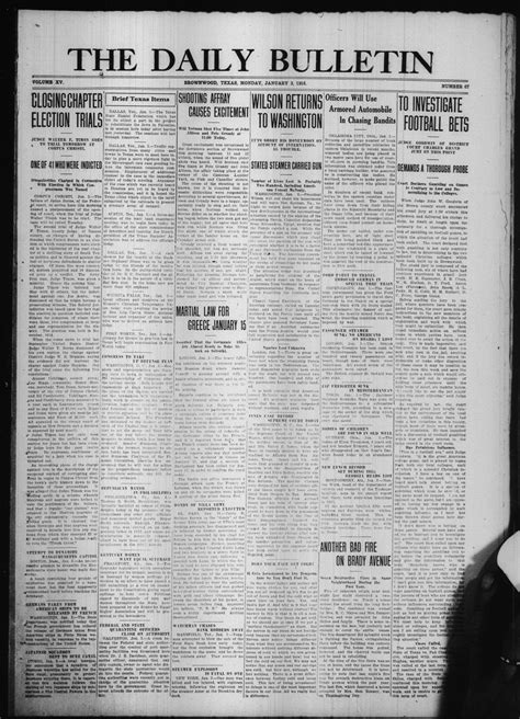 The Daily Bulletin (Brownwood, Tex.), Vol. 15, No. 67, Ed. 1 Monday