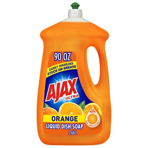 Ajax Ultra Triple Action Liquid Dish Soap Orange Scent Fluid