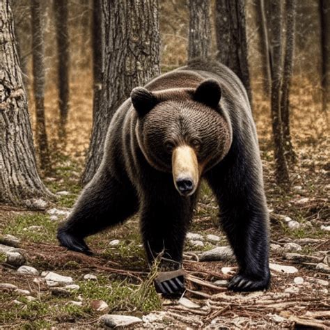 Bear in Woods Graphic · Creative Fabrica