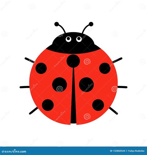 Cute Ladybug Vector Illustration In Flat Style Cartoon Beetle Ladybug Isolated From The