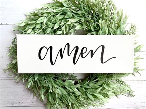 Amen Sign Amen Hand Lettered Sign Farmhouse Decor - Etsy