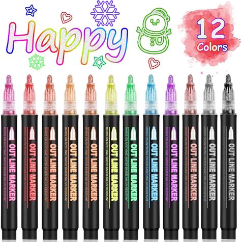 Amazon Double Line Outline Markers 36 Colors Super Squiggles