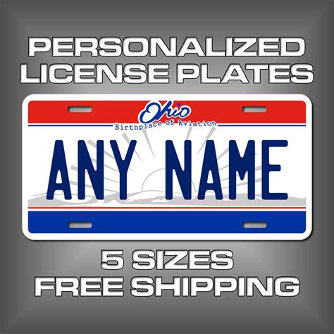 Personalized Ohio Novelty License Plates 5 Sizes For Toy Cars Wagons Bikes Scooters Key