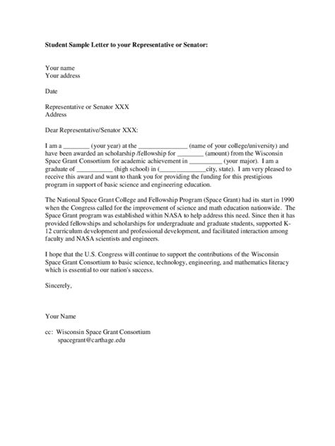 Fillable Online Sample Letter To Legislator For Web Docx Fax Email