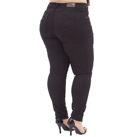 Calça Jeans Skinny Básica Plus Size Feminina Indy Jeans Marshoes