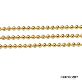 50 Cm Bolletjes Ketting 1 5mm Goud BENODIGDHEDEN Kiki S Beadery