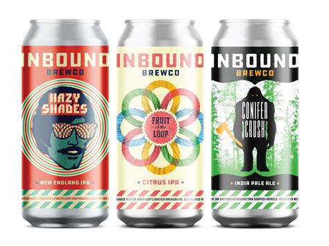 Beer can label designs for Inbound Brewco by AESTHETIC APPARATUS on ...