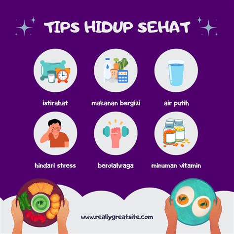 Gratis Desain Contoh Pola Hidup Sehat Canva