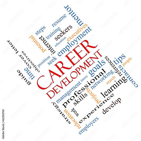 Career Development Word Cloud Concept Angled Stock Illustration Adobe