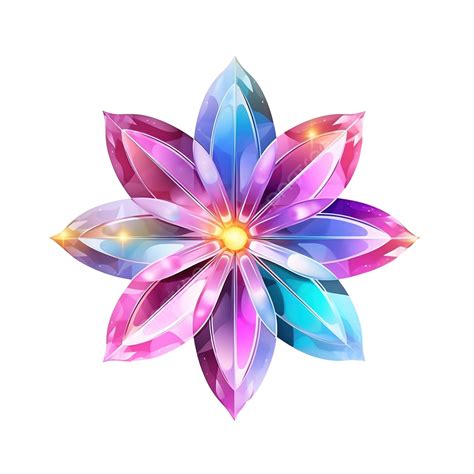 Bright Star Flower Shiny Sticker Label Glossy Decoration Abstract