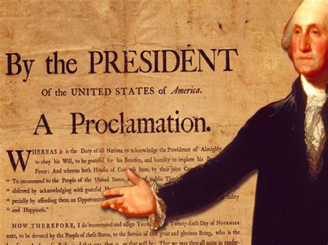 Washington's first Thanksgiving proclamation