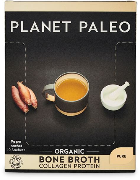 Planet Paleo Organic Bone Broth Collagen Protein Pure 10 Sachets Medino