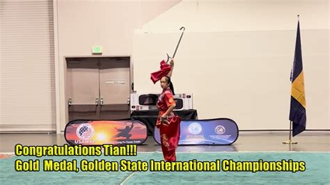 Tian Double Hook Swords Gold Medal Golden State International Wushu