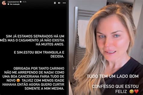 Susana Werner faz desabafo após separação de Julio Cesar Não vou me