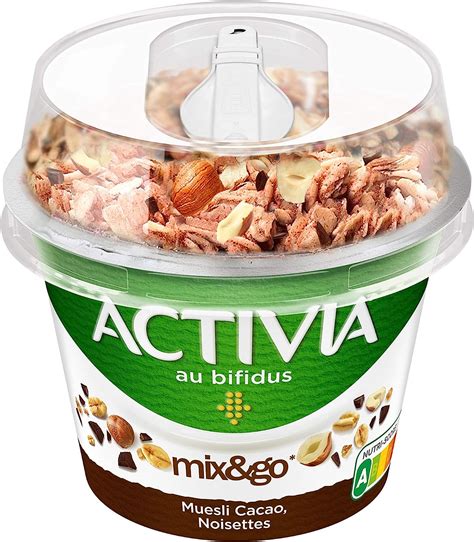 Activia yaourt muesli bifidus céréales cacao grillé 170g Amazon fr