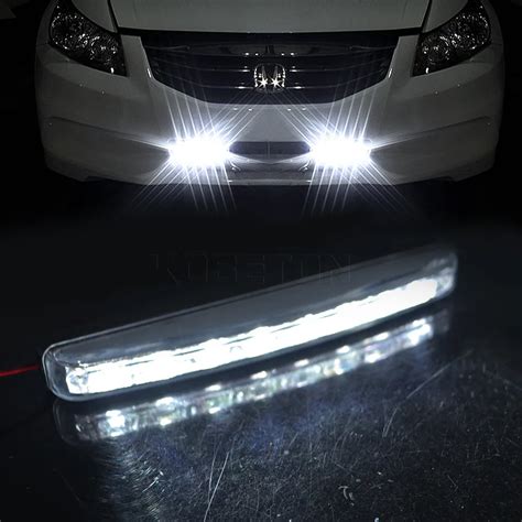 2pc Drl Light Daytime Running Light 12v 8w 8led Styling Car Light Source Fog Bar Auxiliary Lamp