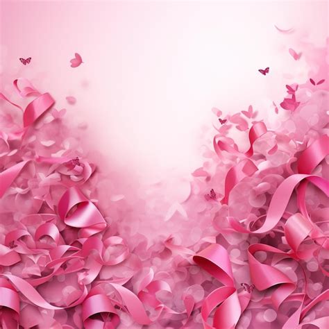 Premium AI Image | Pink ribbon cancer symbol over white background