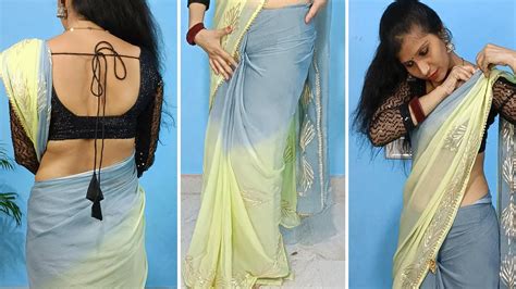 Easy Saree Draping For Beginners Chiffon Saree Draping How To Wear