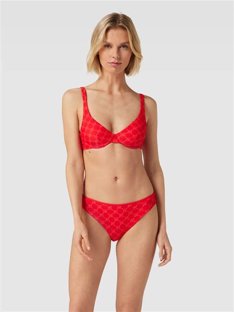 Joop Bodywear Bikini Oberteil Mit Eingearbeiteten B Geln Rot Online