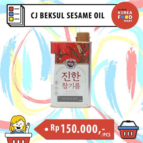 Jual Cj Beksul Sesame Oil Ml Minyak Wijen Korea Shopee Indonesia