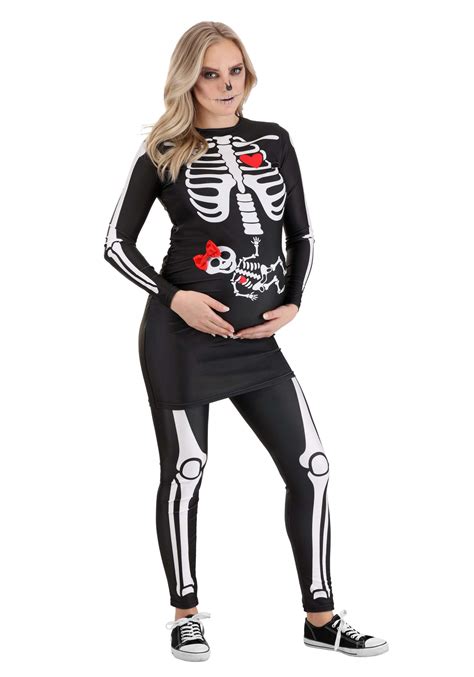 Pregnant Skeleton Maternity Womens Costume Skeleton Costumes