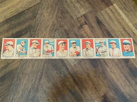 1921 W551 Complete Uncut Strip Babe Ruth Ty Cobb RARE COMPLETE PIECE