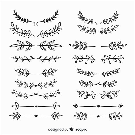 Premium Vector Hand Drawn Ornament Divider Collection