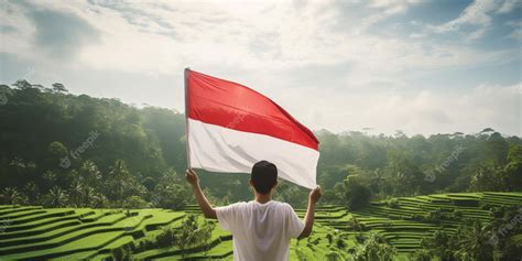 Premium AI Image | indonesia independence day flag