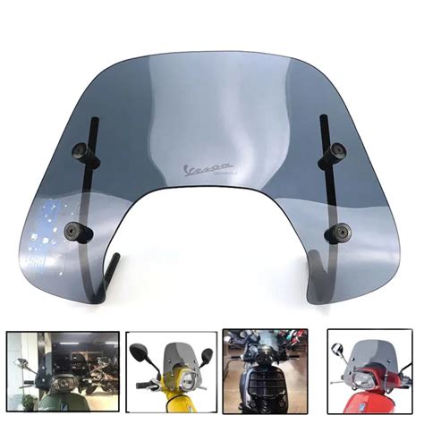 Motorcycle Windshield Windscreen Air Deflector Smoke Black Scooter