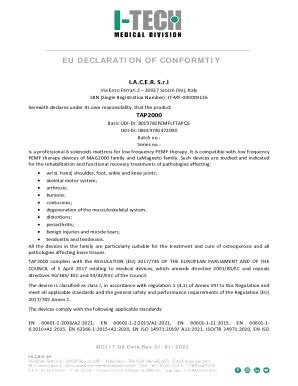 Fillable Online EC Declaration Of Conformity And CE Marking Fax Email