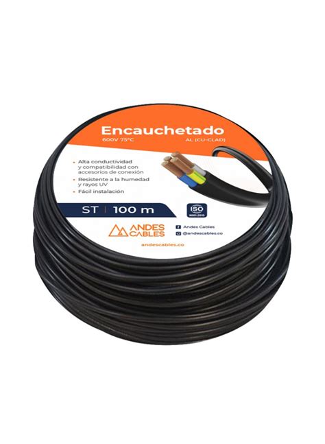 Cbace Cable Encauchetado X Awg Aluminio Cobrizado V Gr