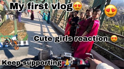 My First Vlog ️😍my First Video On Youtube Cute Girl Reaction 😍😻