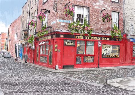 The Temple Bar Pub Painting By David O Reilly Fine Art America