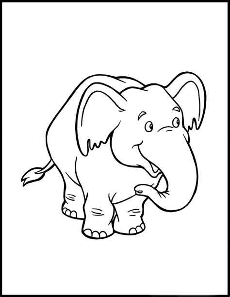 Elephant Coloring Page Animals Town Free Elephant Color Sheet