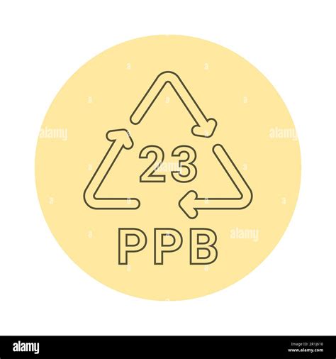 Paper Recycling Code PPB 23 Line Icon Consumption Code Editable