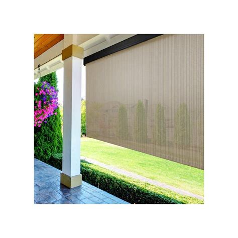 Heavy Duty Semi Sheer Outdoor Roller Shade Roller Shades Solar Shades Outdoor Solar