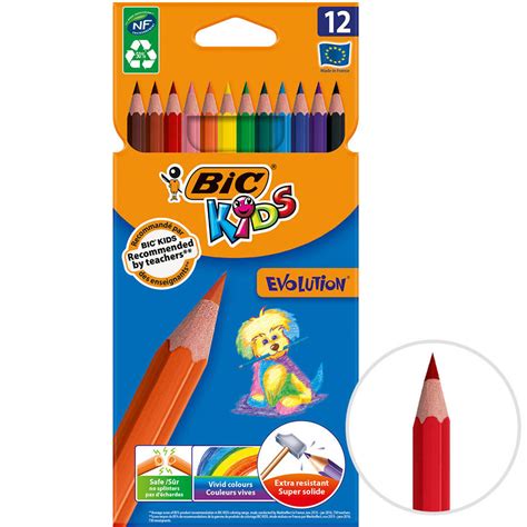 Bic Kids Evolution 82902910 Üçgen Jumbo Kuru Boya Kalemi 12 li Paket