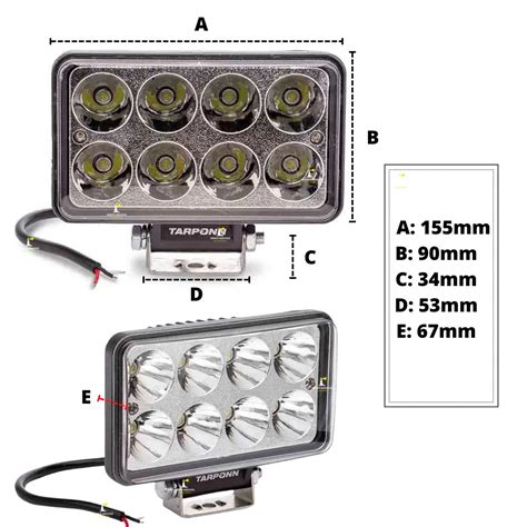 Farol Auxiliar Tarponn Retangular Led W V K