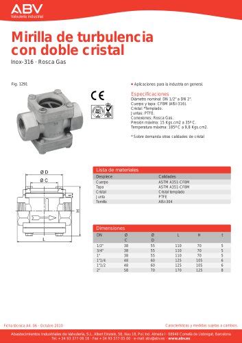 V Lvula De Bola V As L T Paso Reducido Abv Cat Logo Pdf