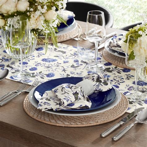 White Floral Table Runner | Williams Sonoma