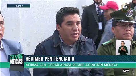 Régimen Penitenciario Asegura Que César Apaza Recibe Atención Médica