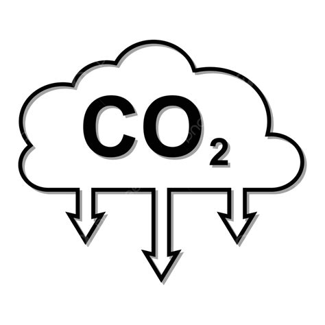 Reducing Co2 Emissions Cloud Icon With Shadow Design Rain Warming